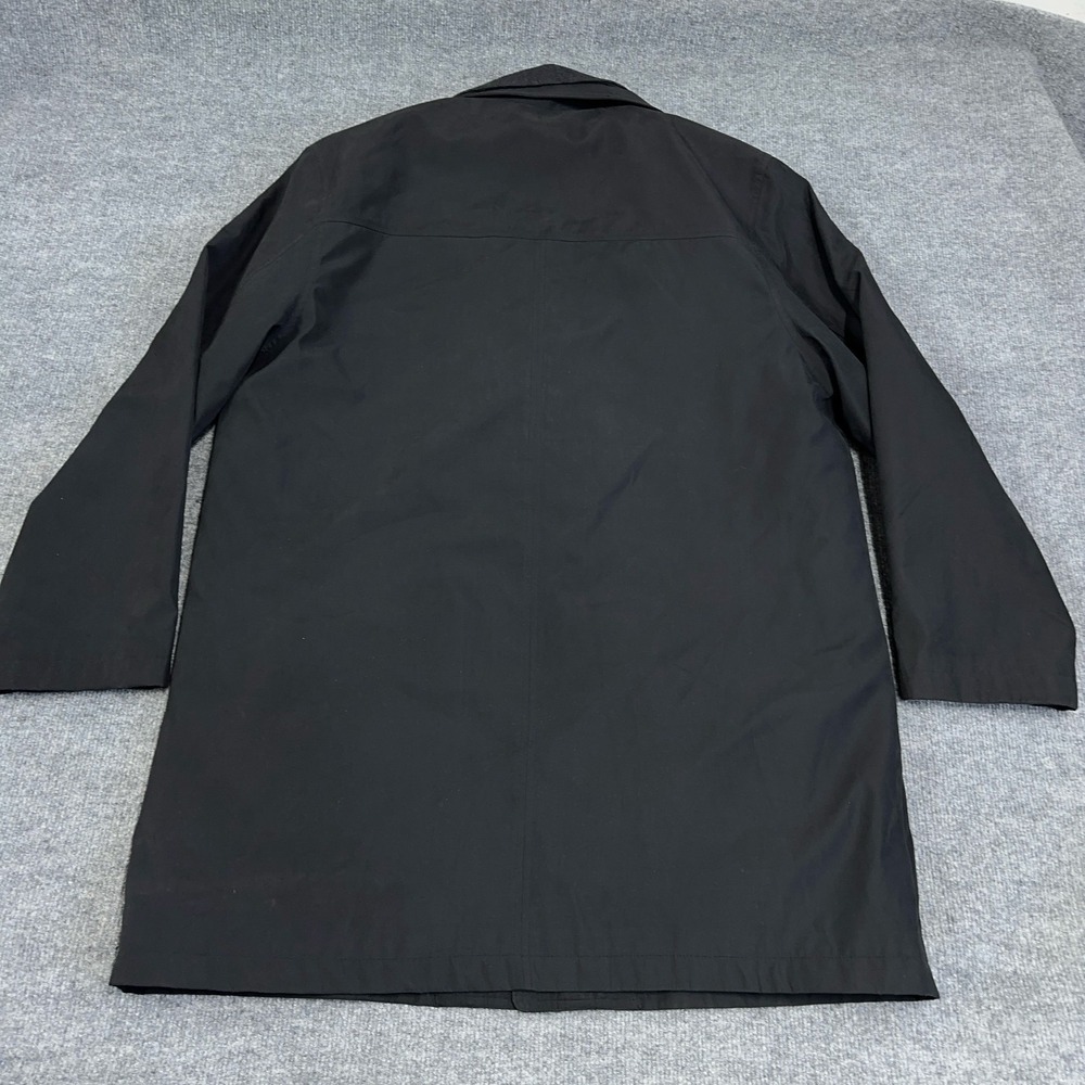 Ralph Lauren Trench Coat Men 44R Black Microfiber Full Zip Removable Liner *READ - Picture 13 of 14